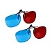 uxcell Red-Blue Anaglyph 3D Clip-on Glasses for Movies 3D Print Magazines TV Anaglyph Photos 2pcsthumb 3