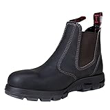 RedbacK Men's Safety Bobcat USBOK Dark Brown Elastic Sided Steel Toe Leather Work Boot