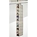 mDesign Fabric Over Rod Hanging Closet Storage Organizers, Includes a Wide 6-Shelf Sweater Organizer, and a Narrow 10-Shelf Shoe Rack - Chevron Zig Zag Print - Set of 2 - Taupe/Natural