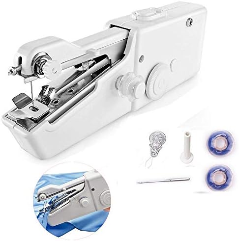 Mini Handheld Sewing Machine, Portable Handy Stitch Electric Crafting Mending Machine for Quick Repairs DIY Household Travel Beginner