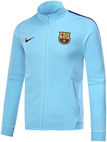 HGVSoccer New Men's Barcelona FC Turquoise Track Jacket (Small)