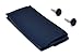 Kingsquare Solid Color Men's Tie, Pocket Square, and Cufflinks matching set (DARK Navy Blue Shiny)