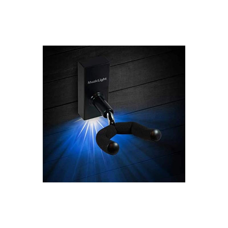MuzicLight Light Up Guitar Wall Mount and Lit Guitar Wall Hanger