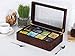 Tea Box - Luxury Wooden Tea Bag Organizer from The Apace Premier Collection - 8 Compartment Tea Storage Chest Container - Elegantly Handmade w/Scratch Resistant Window