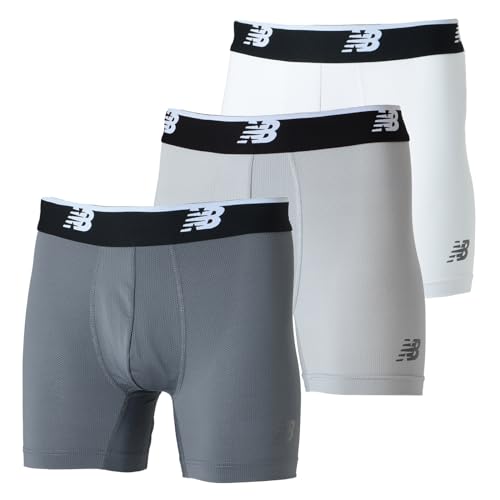 [ニューバランス] ボクサーブリーフ メッシュボクサー 5インチ 前閉じ 3pack (LAU13015) 速乾 3枚 ボクサーパンツ メンズ