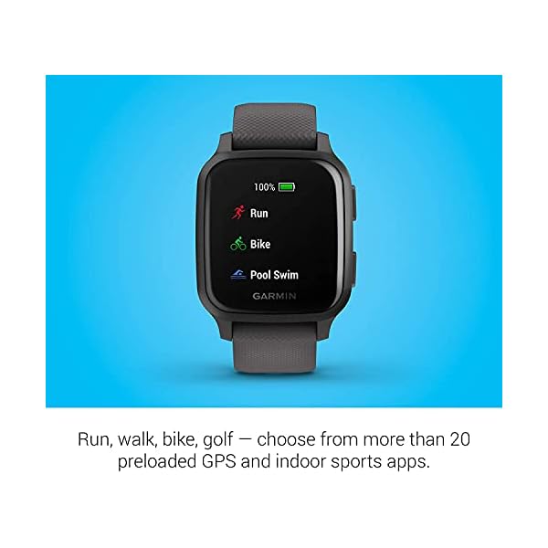 Garmin Venu Sq GPS Smartwatch with LCD, Battery upto 6 Days, 24/7 HR