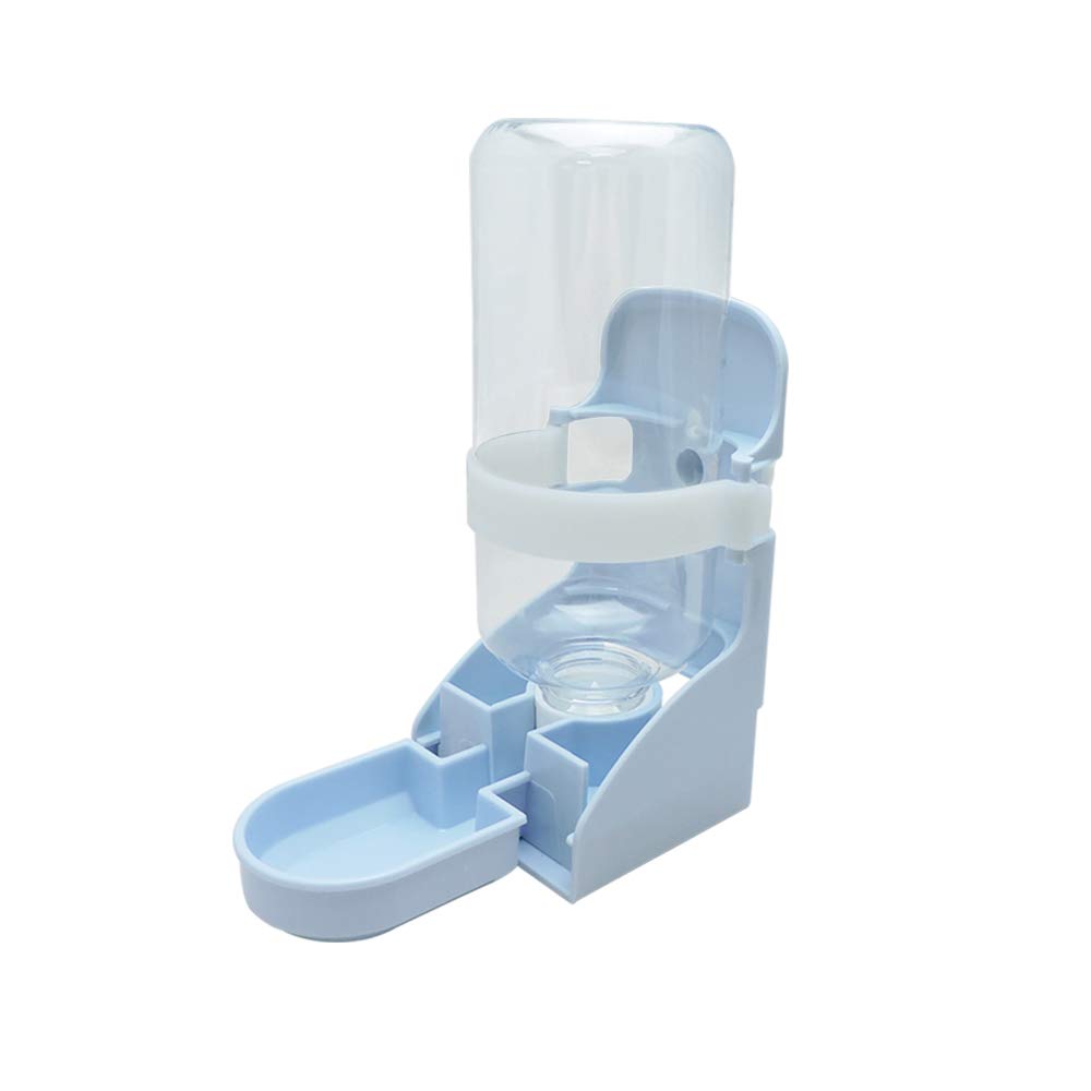 Andiker Dog Water Bottle for Crate, 2 in 1 Portable Hanging Water Dispenser 500ml Used for Pet Dog Cage Bottle for Fresh Water Detachable Automatic Drinking Fountain for Cats (blue)