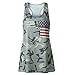 Barlver Women's American Flag Tank Tops 4th of July Camo Tee Loose Sleeveless Tunic Patriotic USA T Shirts