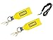 Koala Lifestyle Chums Floating Neoprene Boat Keychain | Waterproof Marine Key Chain Float Buoy Boating Accessory | Floatable Foam Key Fob for Water Sports | 2pk Bundle + Lanyard, Yellow