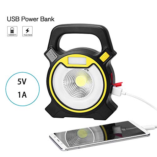 BEYIMEI [15W 24LED] Spotlights Work Lights Outdoor Camping LightsWith Battery，Rechargeable (with USB Ports to Charge Mobile Devices and Special SOS Modes) - Thumbnail 4