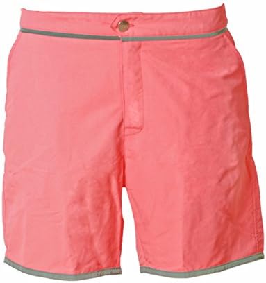 JOG Swimwear Mens’ Casual Swimming Shorts with Engraved Metal Button and Zip