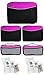 Bago Packing Cubes for Suitcases & Travel Bags - 8Pcs Luggage & Suitcase Organizer Bags Set - Compression Packing Cubes for Travel Organizer - 5 Cubes plus 3 Sealed ZipBags (Pink)