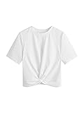 MakeMeChic Women's Summer Crop Top Solid Short