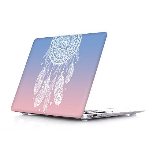 Batianda Dream Catcher Fashion Color Crystal Hard Sleeve Laptop Cover Case for Apple MacBook Air 13 inch Not 2018 Version [Models: A1369 and A1466] with Gradient Keyboard Cover - Gradient Pink