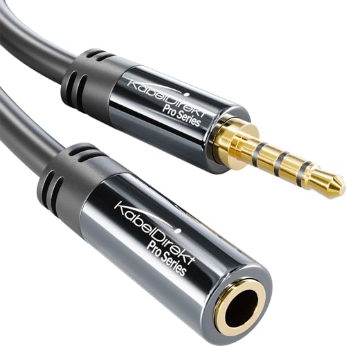 KabelDirekt – 5x Headset 3.5mm extension lead/cable – 5x1.5m