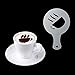 LOHOME Coffee Latte Garland Mould - 16 PCS Cappuccino Plastic Template + FREE Stainless Steel Powder Shaker - Fancy Coffee Stencils Model (Plastic)