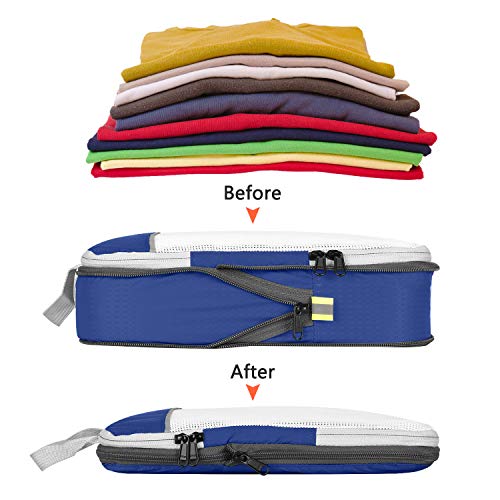 Gonex Compression Packing Cubes Travel Set 5pcs+ 1 Pocket+ 4 Reusable