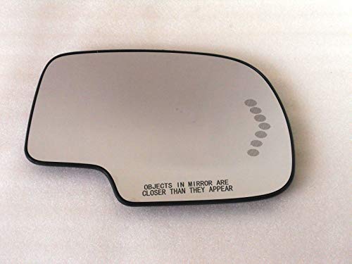 Heated + LED Turn Signal Mirror Glass for Avalanche Silverado Tahoe Suburban Passenger Side View Right RH - Thumbnail 2