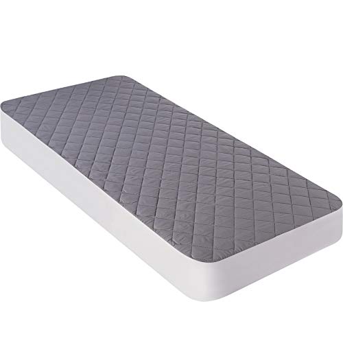KEAFOLS Waterproof Crib Mattress Protector 28x52, Breathable Protective Mattress Pad Cover Quilted Fitted Baby Bed Sheet for Toddler and Crib - Thumbnail 7