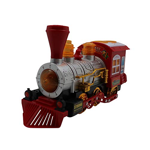 image for Forest & Twelfth Kids Bubble Blowing Toy Train, Bump & Go Steam Engine