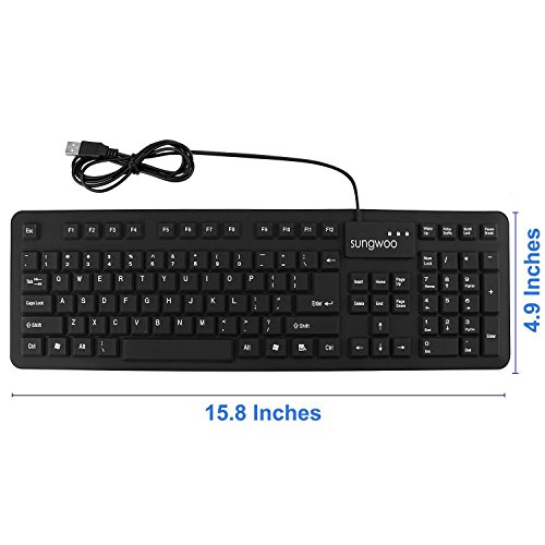 sungwoo Foldable Silicone Keyboard USB Wired Standard Keyboard