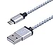 Adoric(TM) Micro USB Cable, 3 Pack 6ft Nylon Braided High Speed Sync and Charge Cables Cords for Android, Samsung, HTC, Motorola, Nokia and More
