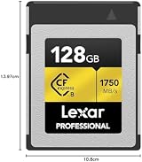 Lexar Professional 128GB CFexpress Type B Gold 1750MB/s Read 8K Video Card view 8