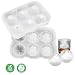 VOGEK Sphere Ball Maker Tray Clear Round Silicone Lid for Chilling Burbon Whiskey, Cocktails, Vodka, Leak Free Ice Molds, 2 Inch 6 primary