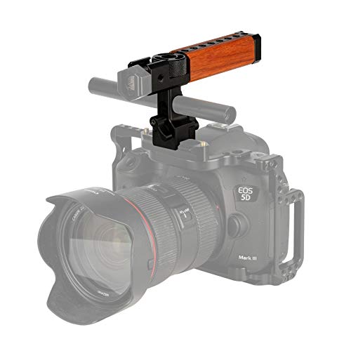 NICEYRIG Camera NATO Top Handle Handgrip with 15mm Rod Clamp Cold Shoe Mounts QR for DSLR Cameras/Camcorder/Action Cameras Cages