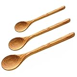 ScanWood Olivewood Wooden Soup & Cooking Spoon W/ Round Head - Set Of 3