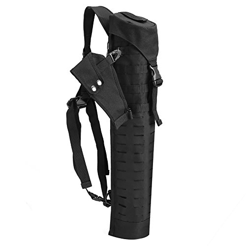 Pellor Arrow Quiver Black Multi-Function Hunting Back Archery Quiver with Adjustable Shoulder Straps