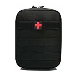 Fitackle Tactical Molle EMT Medical First Aid IFAK Blowout Utility Pouch - Free Bonus First Aid Patch and Shear (Black)