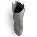 Brinley Co. Womens High Heel Corset Lace Chunky Heel Ankle Boots Grey 8
