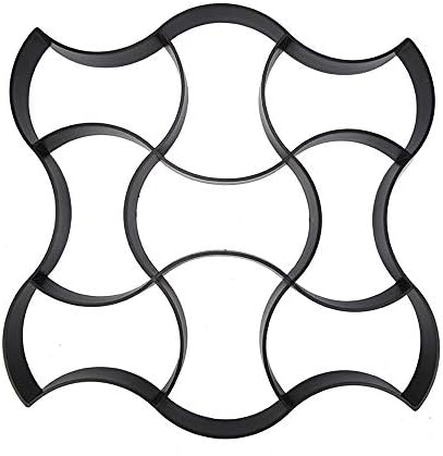 HYRL Garden Pavement Mold DIY Plastic Reusable Walk Manually Road Path Maker Paving Concrete Cement Stepping Stone Paver Walk Mould,C