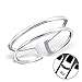 Pro Jewelry 925 Sterling Silver Open Circles Above Knuckle Ring Mid Finger Top 6537