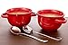 Crockpot 22-ounce Double Handle Soup Bowls, Set of 2 Red