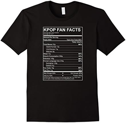 Men's Kpop Fan Facts T-Shirt 2XL Black