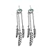 Peony.T Women' Girls' Bohemia Tribal Vintage Dangle Earrings With Turquoise Bead Inlay Nickel Free