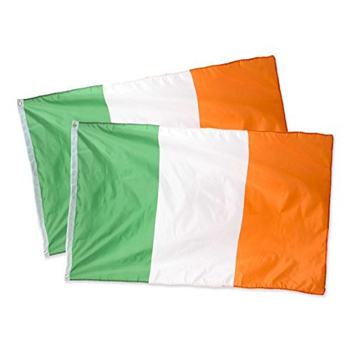 Robelli Ireland Eire St Patrick's Day 3 x 5 ft Flag Decoration (Twin Pack)