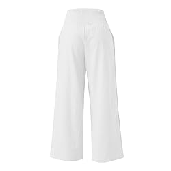 JIOEEH Women's Pants Leg Palazzo Pants for Torn