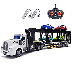 Remote Control Car Transporter Truck Includes 4