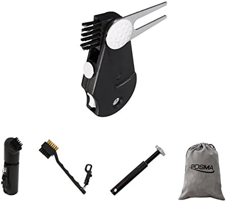 POSMA CA060C 5 in 1 Golf Divot Repair Set with Golf Divot Repair Tool+Wet Scrub Self-Contained Water Brush+Golf Club Groove Sharpener Tool with 6 Cutters+Double Side Cleaning Brush+Flannel Gift Bag POSMA CA060C 5 in 1 Golf Divot Repair Set with Golf Divot Repair Tool+Wet Scrub Self-Contained Water Brush+Golf Club Groove Sharpener Tool with 6 Cutters+Double Side Cleaning Brush+Flannel Gift Bag