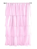 Tadpoles Multi-Layer Tulle Curtain Panel, Pink, 63''