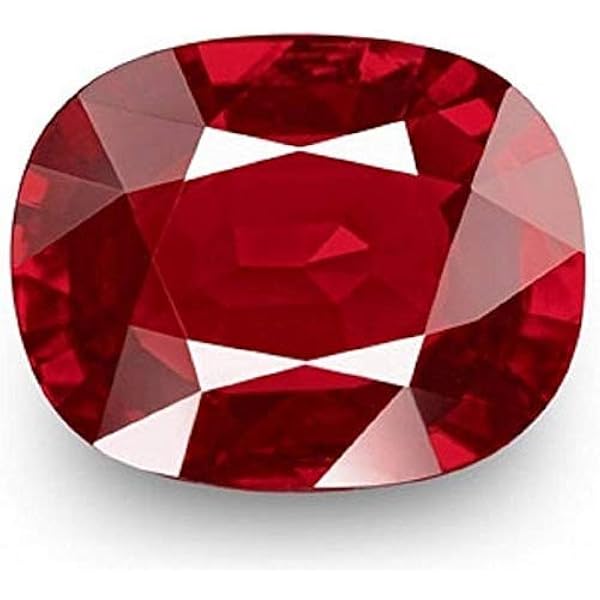 Amazon.com: REAL-GEMS - Trillion Shape 17.Carat Red Ruby Lab