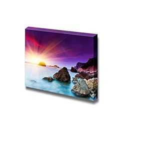 Canvas Prints Wall Art - Beautiful Summer Sunset Over The Sea. HDR Image - 12" x 18"
