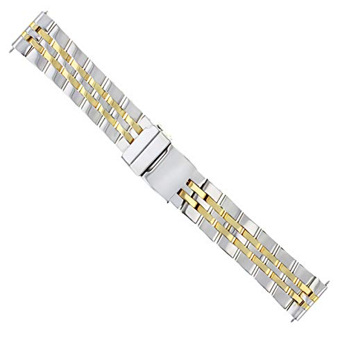 Watch Band Bracelet for FIT BREITLING Crosswind NAVITIMER 22MM 5 Link Gold/Steel
