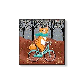 Framed Canvas Wall Art for Living Room, Bedroom Cute Animal Theme Canvas Prints for Home Decoration Ready to Hang - 16x16 inches