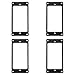 Kmise Z4522 4 Piece Flat Metal Humbucker Pickup Mounting Ring Black