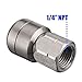Tool Daily Sewer Jetter Nozzle for Pressure Washer, Rotating, 1/4 Inch Female NPT, 4000 PSI
