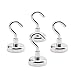 L-Fine Magnetic Hooks 40 Pound Strong Heavy Duty Refrigerator Neodymium Magnets Pull Power (4 Pack)